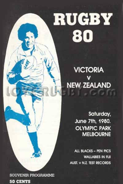 1980 Victoria v New Zealand  Rugby Programme